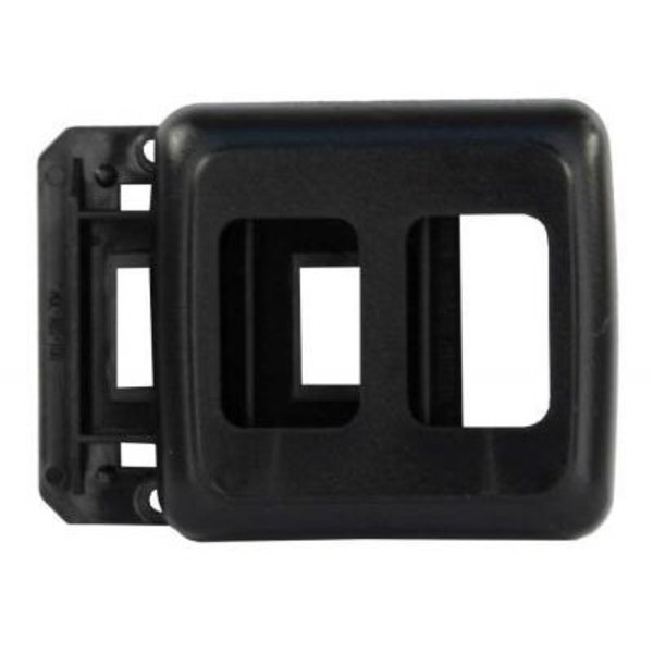 Jr Products DOUBLE SWITCH BASE & FACE PLATE, BLACK 12315